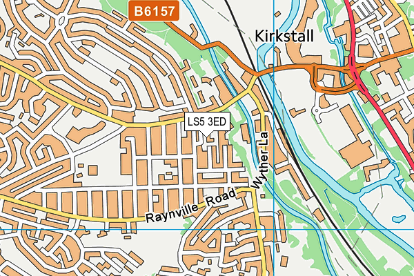 LS5 3ED map - OS VectorMap District (Ordnance Survey)