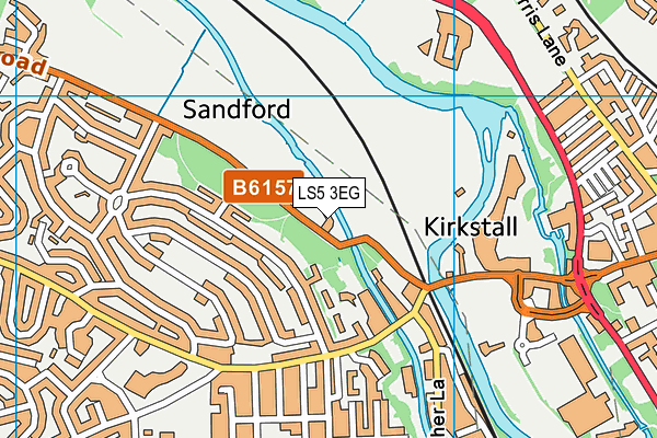 LS5 3EG map - OS VectorMap District (Ordnance Survey)