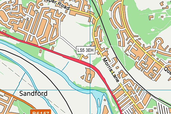 Kirkstall Abbey Estate map (LS5 3EH) - OS VectorMap District (Ordnance Survey)