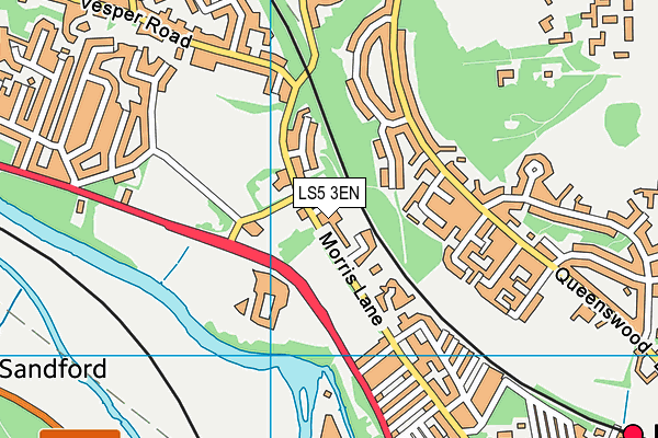 LS5 3EN map - OS VectorMap District (Ordnance Survey)