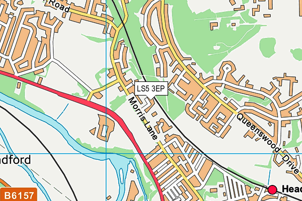 LS5 3EP map - OS VectorMap District (Ordnance Survey)