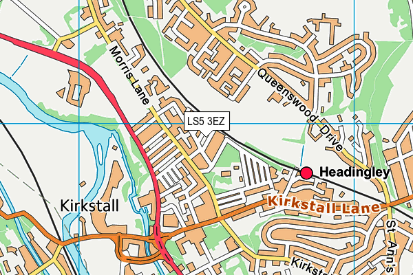 LS5 3EZ map - OS VectorMap District (Ordnance Survey)