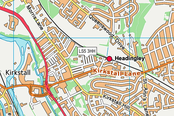 LS5 3HH map - OS VectorMap District (Ordnance Survey)