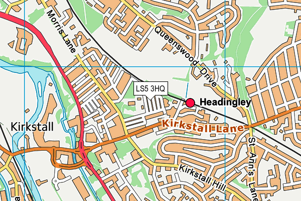 LS5 3HQ map - OS VectorMap District (Ordnance Survey)