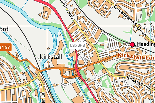 LS5 3HS map - OS VectorMap District (Ordnance Survey)