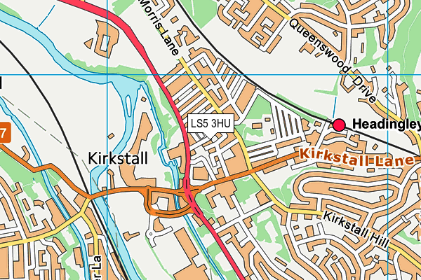 LS5 3HU map - OS VectorMap District (Ordnance Survey)