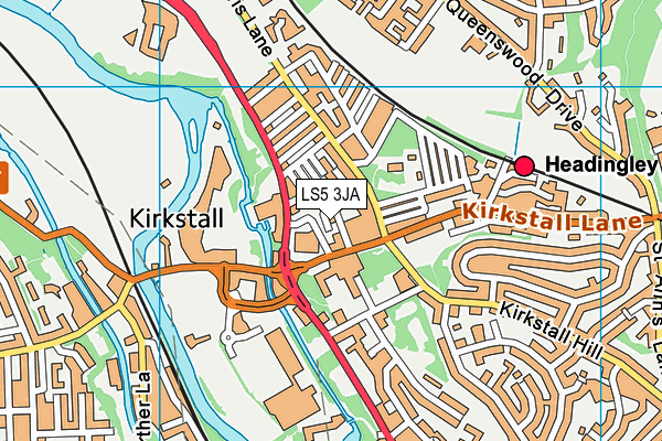 LS5 3JA map - OS VectorMap District (Ordnance Survey)