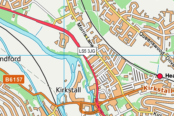 LS5 3JG map - OS VectorMap District (Ordnance Survey)