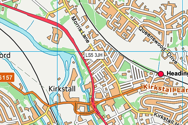LS5 3JH map - OS VectorMap District (Ordnance Survey)