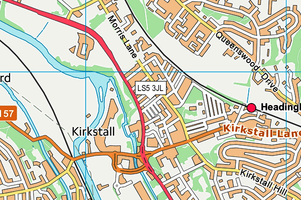 LS5 3JL map - OS VectorMap District (Ordnance Survey)