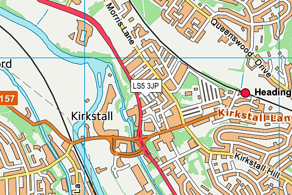 LS5 3JP map - OS VectorMap District (Ordnance Survey)