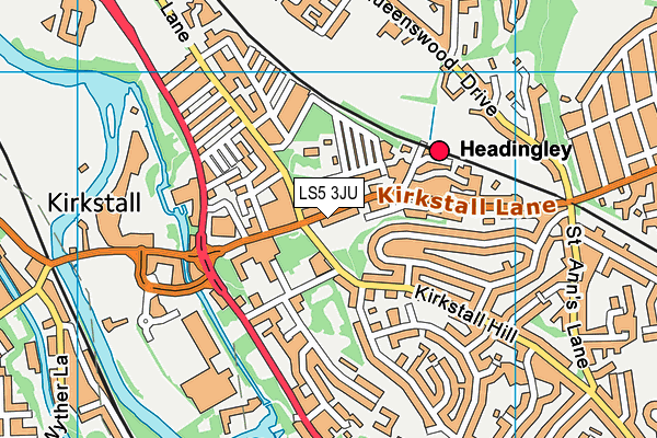 LS5 3JU map - OS VectorMap District (Ordnance Survey)