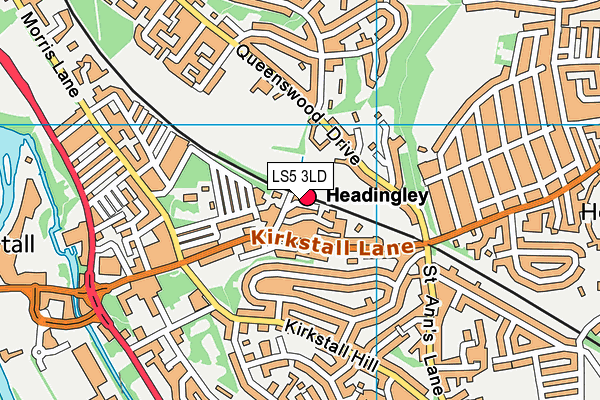 LS5 3LD map - OS VectorMap District (Ordnance Survey)