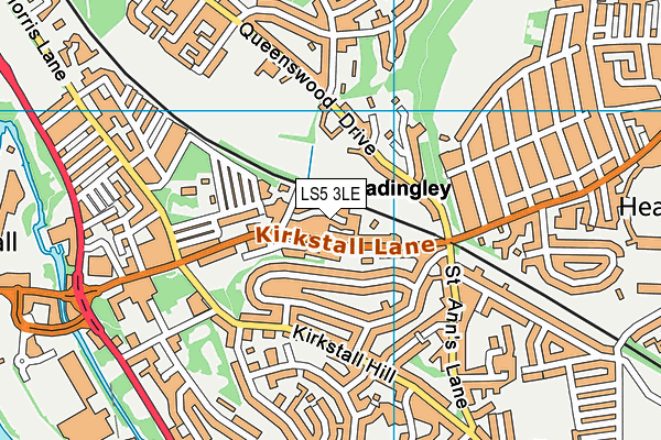 LS5 3LE map - OS VectorMap District (Ordnance Survey)