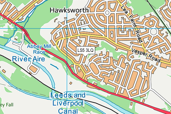 LS5 3LQ map - OS VectorMap District (Ordnance Survey)