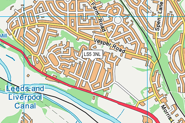 LS5 3NL map - OS VectorMap District (Ordnance Survey)