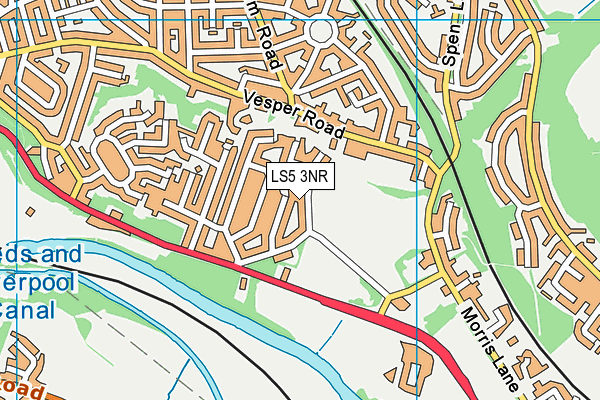 LS5 3NR map - OS VectorMap District (Ordnance Survey)