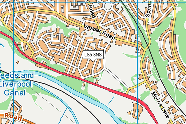 LS5 3NS map - OS VectorMap District (Ordnance Survey)
