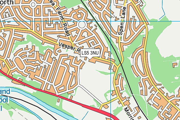 LS5 3NU map - OS VectorMap District (Ordnance Survey)