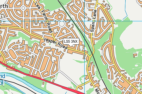 LS5 3NX map - OS VectorMap District (Ordnance Survey)