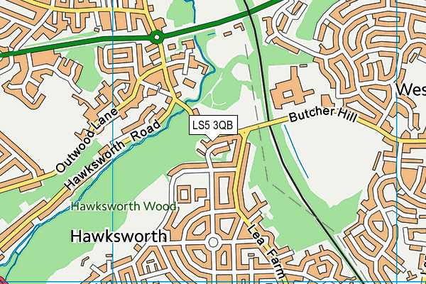 LS5 3QB map - OS VectorMap District (Ordnance Survey)