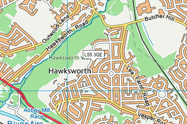 Hawksworth Wood Primary School map (LS5 3QE) - OS VectorMap District (Ordnance Survey)