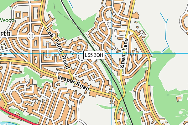 LS5 3QH map - OS VectorMap District (Ordnance Survey)