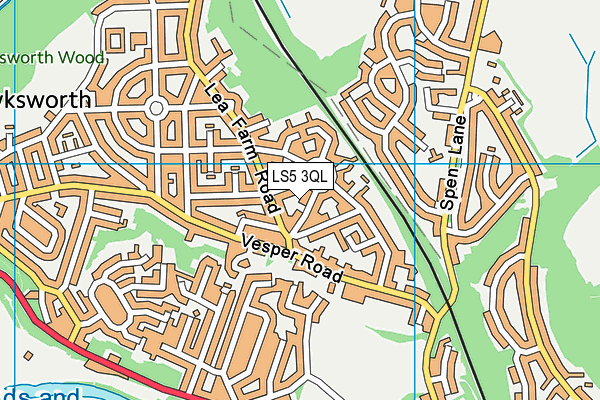 LS5 3QL map - OS VectorMap District (Ordnance Survey)