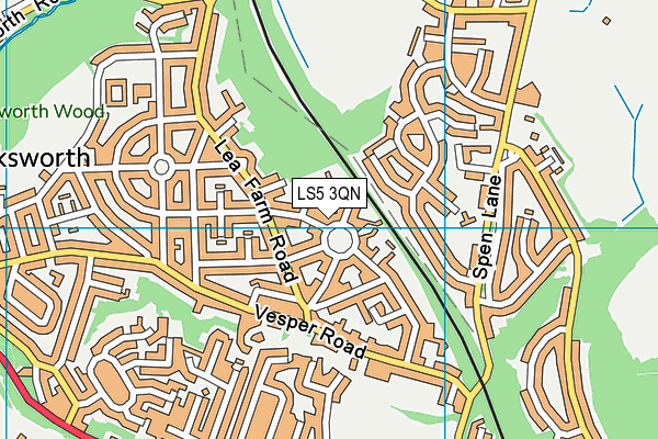 LS5 3QN map - OS VectorMap District (Ordnance Survey)