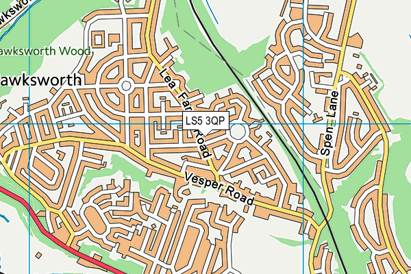 LS5 3QP map - OS VectorMap District (Ordnance Survey)