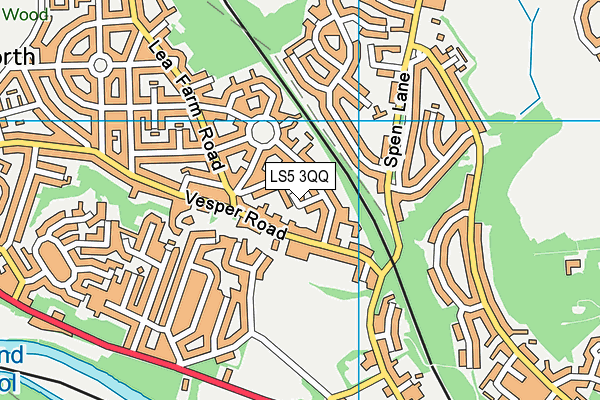LS5 3QQ map - OS VectorMap District (Ordnance Survey)