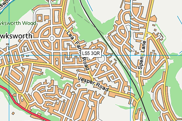 LS5 3QR map - OS VectorMap District (Ordnance Survey)