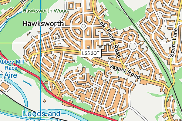 LS5 3QT map - OS VectorMap District (Ordnance Survey)