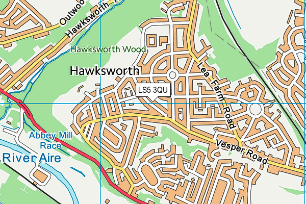 LS5 3QU map - OS VectorMap District (Ordnance Survey)