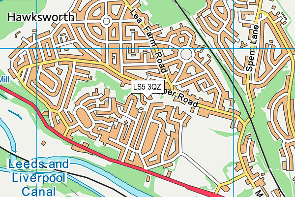 LS5 3QZ map - OS VectorMap District (Ordnance Survey)