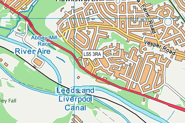 LS5 3RA map - OS VectorMap District (Ordnance Survey)