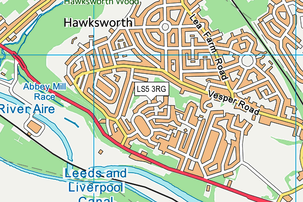 LS5 3RG map - OS VectorMap District (Ordnance Survey)