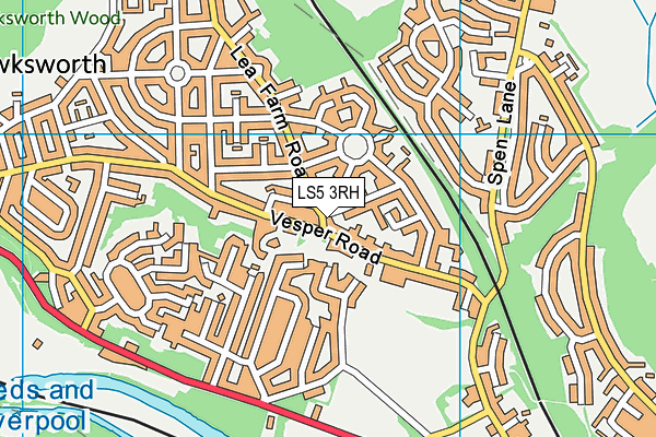 LS5 3RH map - OS VectorMap District (Ordnance Survey)
