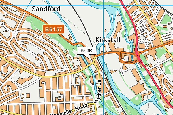 LS5 3RT map - OS VectorMap District (Ordnance Survey)