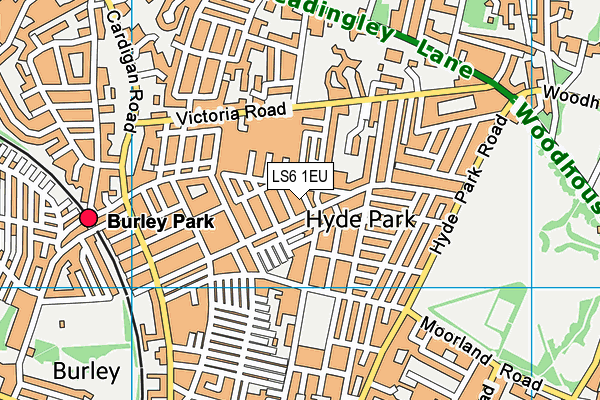 LS6 1EU map - OS VectorMap District (Ordnance Survey)