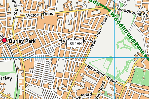 LS6 1HH map - OS VectorMap District (Ordnance Survey)