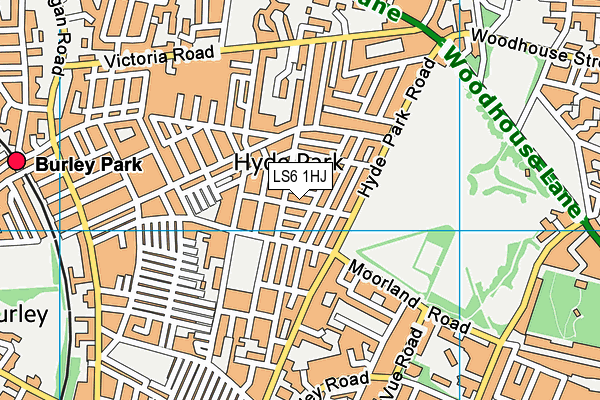 LS6 1HJ map - OS VectorMap District (Ordnance Survey)