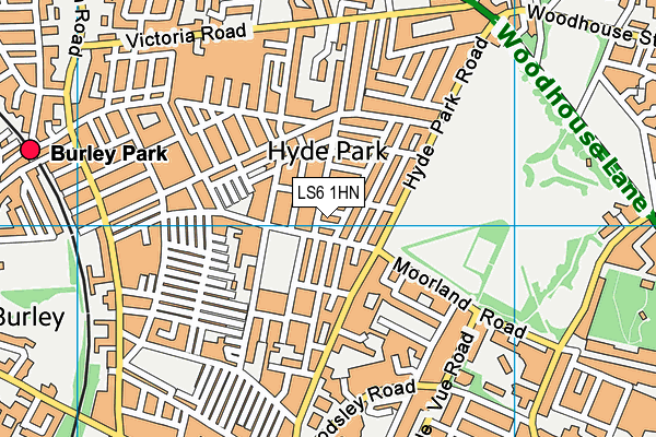 LS6 1HN map - OS VectorMap District (Ordnance Survey)