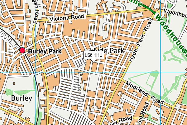 LS6 1HU map - OS VectorMap District (Ordnance Survey)