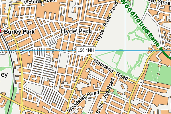LS6 1NH map - OS VectorMap District (Ordnance Survey)