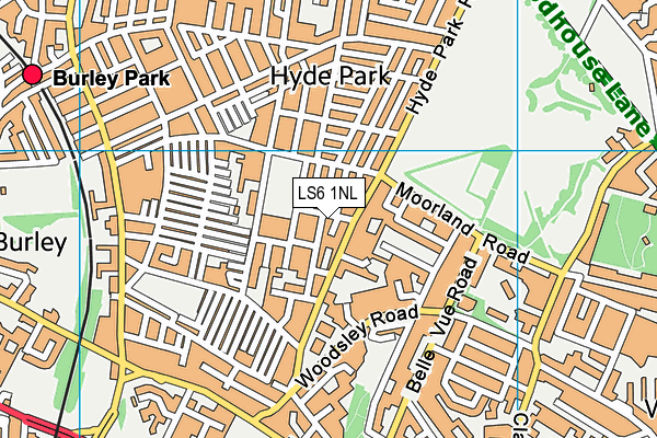 LS6 1NL map - OS VectorMap District (Ordnance Survey)