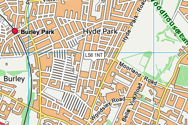 LS6 1NT map - OS VectorMap District (Ordnance Survey)