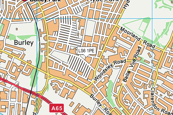 LS6 1PE map - OS VectorMap District (Ordnance Survey)