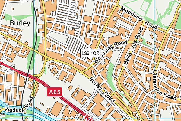 LS6 1QR map - OS VectorMap District (Ordnance Survey)