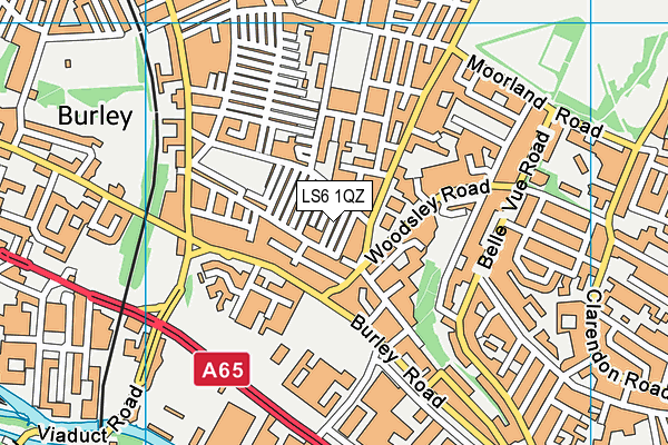 LS6 1QZ map - OS VectorMap District (Ordnance Survey)